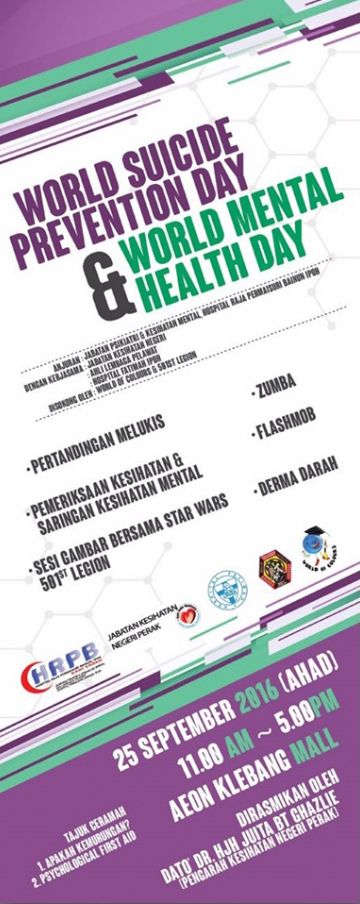 World Suicide Prevention & World Mental Health Day | Ipoh Echo