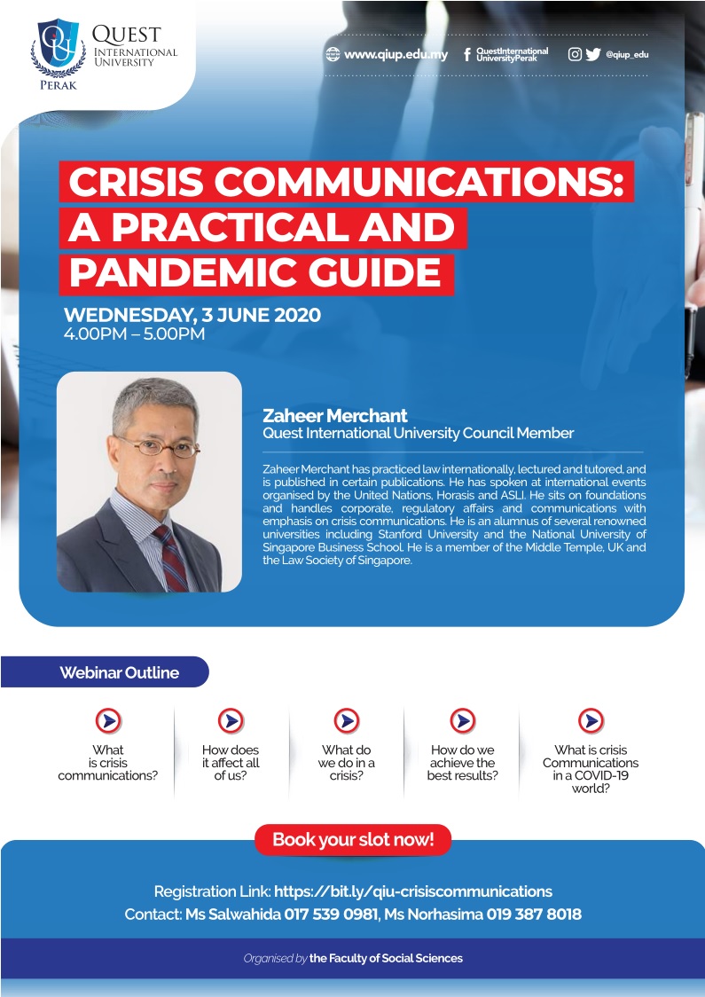 QIU FSS Webinar - Crisis Management | Ipoh Echo