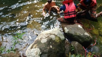 Photo of Two Drowned While Swimming at Lata Berangkai Waterfall