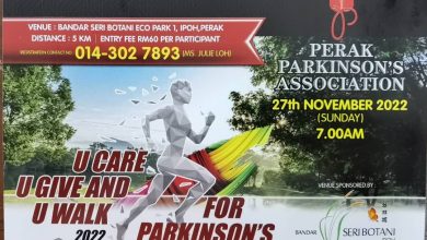Photo of Perak Parkinson’s Association holding ‘U Care, U Give and U Walk’ Charity Walkathon