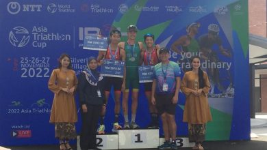 Photo of 90 athletes gathered in Batu Gajah to compete in the Asia Triathlon Cup