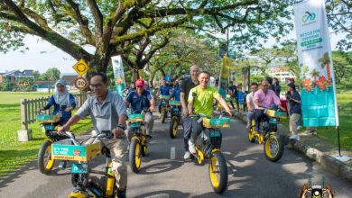 Photo of Electric bicycles are a leisure attraction in Taiping Lake Park