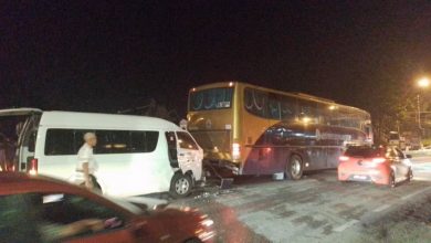 Photo of Man injured, 36 others saved, van collides with the back of an IPT bus