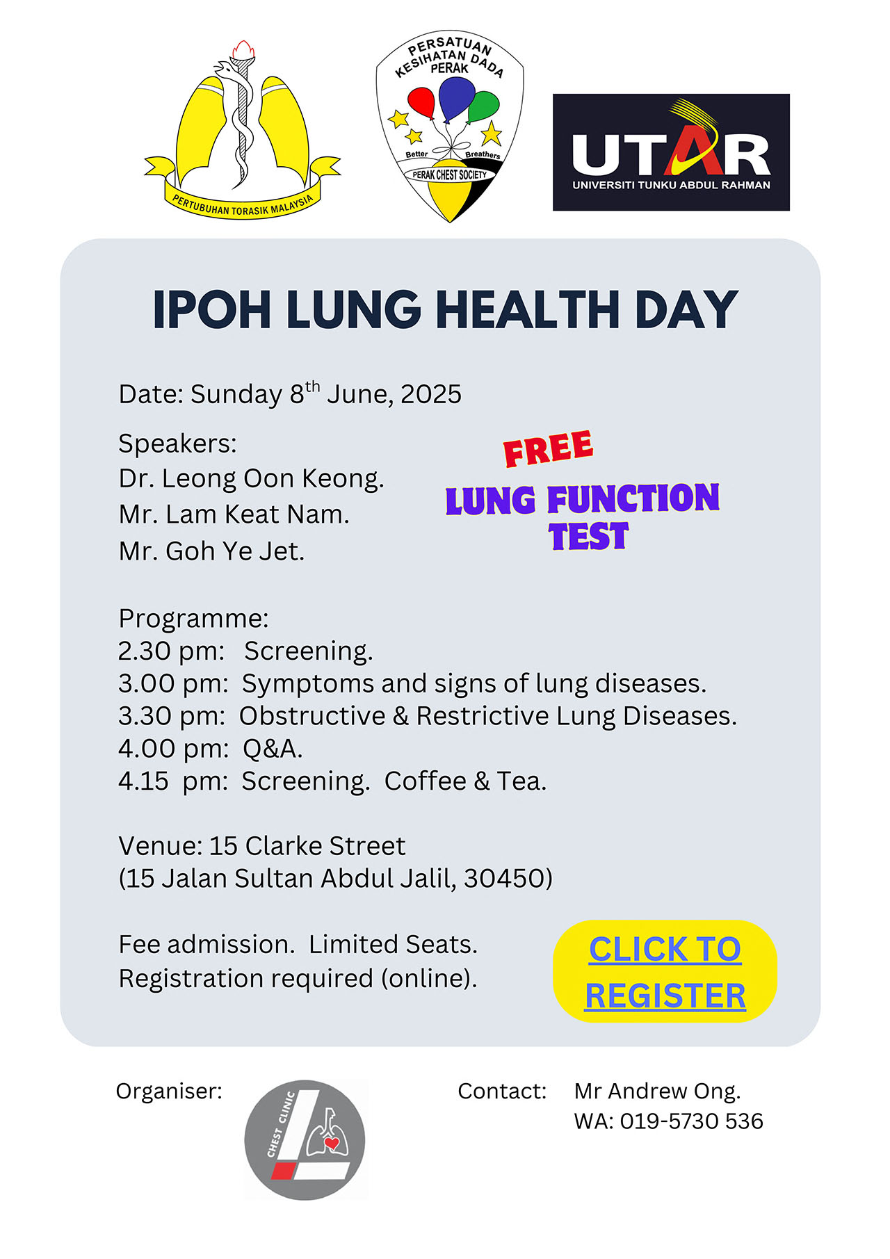 Free Lung Function Test at Ipoh Lung Health Day | Ipoh Echo